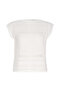 Women's Ecru Boat Neck Openwork Sleeveless Knitwear Blouse