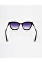 Celeste Women's Fashion Sunglasses | Gloss Black Frame with Purple Gradient UV400 Lenses - 3
