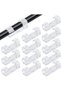 120PCS Transparent Self-Adhesive Cable Clips – Heavy Duty Wire Holders for Cable Management, Strong Sticky Cord Organizers for USB, TV, PC, Car, Home & Office