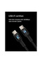 BoostCharge Braided USB-C Fast Charger Cable for iPhone 15, Galaxy S24, iPad, MacBook - 1m,Black - 3