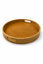 Bamboo Round Tray with Self-Adhesive Handles 35X5 cm - Decorative, Bohemian, Scandinavian, Modern - 2