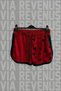 Women's Sports Running and Fitness Shorts with Heart Print on the Leg, Side Stripes, and Piping Detail