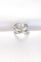 Thick Silver Color Adjustable Ring