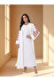Women's Embroidered Open-Front Palestinian Bisht Kimono - Lapel Collar Long Abaya Cardigan - 2