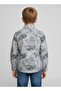 Boys Grey Floral Printed Cotton Shirt - 2
