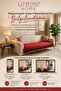100% Cotton Linen Ruffled Sofa Cover Velora Series, Bed Runner, Decorative, Modern Design, Non-Slip, Dust-Repellent, Anti-Pilling, 90X200 cm - 8