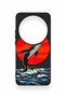 Mi 15 Ultra Compatible Red Sun Whale Pattern Silicone Case - 2