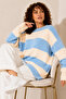 Casual Thick Knit Knitwear R4511 Baby Blue