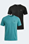 Kofona Set of 2 Men's Turquoise - Black T-Shirts