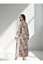 Floral Printed Open Abaya - 2