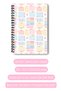 Pastel Colored Motif A5 50 Sheets 100 Pages Spiral Unlined Notebook - 3
