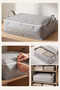 Set of 3 64X45X23 cm Sofa Bed & under Bed Organizer Pillow & Quilt & Clothes Organizer Storage Bag Gray - 2