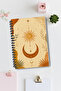 Mystical Boho Botanical Leaf Motif A5 50 Sheets 100 Pages Spiral Lined Notebook