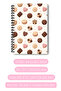 Snack-Themed Fun A5 50 Sheets 100 Pages Spiral-Bound Checkered Notebook - 3