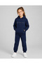 Hooded Happy Text Printed 2-Thread Seasonal Unisex Children's Tracksuit Set with Kangaroo Pocket