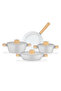 Celeste 7 piece pot set - soft grey - 7