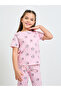 Girls Pink Graphic print T-Shirt and Pants Pyjama Set - 2