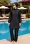 Ethnic Ancient Patterned Hijab Full Protection Swimsuit Set - 4