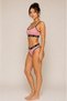 Women's Pink Corded Love Rubber Detailed Bralet Slip Panty Underwear Set - 3