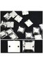 7 mm Silver Square Plastic Strut Stone 50 Pcs - 2