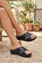 Black Cross-Strapped Comfortable Daily Women's Slippers