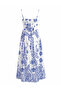 Patterned Scarf Accessory Dress - 2