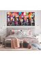 Graffiti Astronauts Canvas Wall Art | 50x100 Inches Gallery Wrapped | 6 Astronauts Street Art | Love is All We Need Space Decor - 5