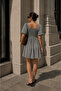Large Besen Patterned Balloon Sleeve Dress - 3
