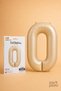 Caramel Foil Balloon 0 Number 86 Cm, Helium Compatible Caramel Color Large Size Number Balloon, Birthday Party Decoration
