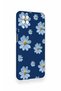 Samsung A12 Compatible Blue Daisy Patterned Silicone Case - 3