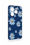 Infinix Hot 40 Pro Compatible Blue Daisy Patterned Silicone Case - 2