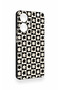 Realme C55 Compatible Floral Motif Checkered Pattern Silicone Case - 3