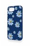 iPhone 16E Compatible Blue Daisy Patterned Silicone Case - 4