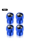 Citroen Black Logo Aluminum Cover 4 Pieces Valve Cover (Blue)