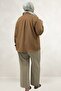 68075 Large Size Men's Collared Short Shirt - Tan - 5