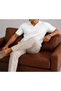White Polo V-Neck Short Sleeve Men's T-Shirt - 4