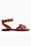 Juliette Genuine Leather Tan Women's Sandals - 2