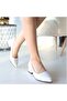 Desniy White Skin Heeled Shoes - 4
