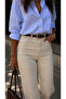 Women's High Waist Spanish Flare Stretch Denim Jean Pants - 2