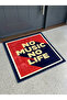 Non-Slip Sole Positive Energy Themed Washable Door Front-Bathroom Mat 40X60 cm
