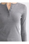 Anthracite Crew Neck Women's Bodysuit - 3