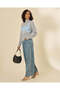 Women Blue Drawcord Wide Leg Jeans - 5