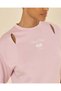 Women Pink Shoulder Cut Detail Active T-Shirt - 4