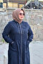 Women's Clothing Plus Size Ring Embossed Printed Jacquard Hooded Bag Cap with Pockets - 8