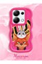 Poco M6 Pro 4g Compatible Case Camera Protector Red Silicone Couple Phone Case Rabbit Pattern - 2