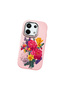 Poco X6 5g Compatible Case Camera Protector Pink Silicone Couple Phone Case with Floral Pattern - 3