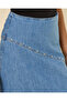 Women Blue Embellished Denim Skirt - 4