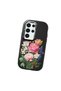 Samsung Galaxy S24 Ultra Compatible Case Camera Protective Black Silicone Couple Phone Case with Floral Pattern - 3