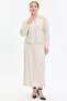 Solaris Fabric Button Detailed Women's Skirt Suit - 4
