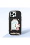 iPhone 13 Pro Max Compatible Case Camera Protector Black Silicone Couple Phone Case with Kitty Pattern